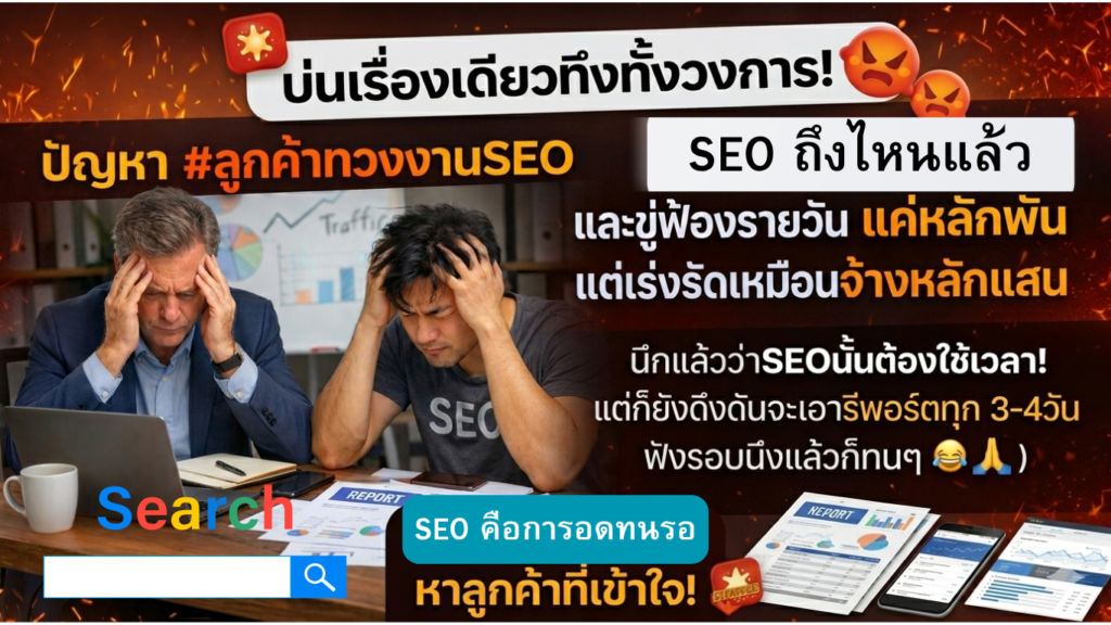 ปัญหาการทำ seo ระหว่างผู้จ้างและ ผู้รับจ้าง